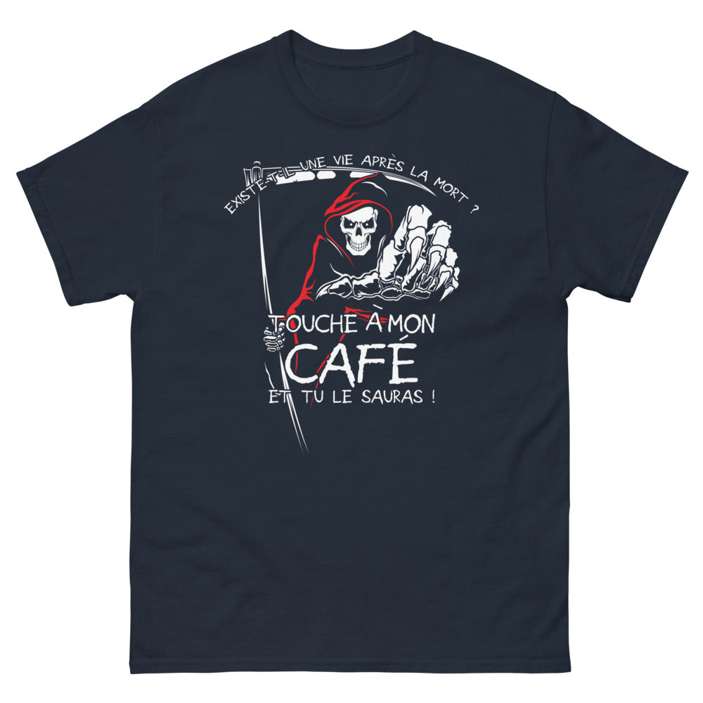 T-shirt Café bleu marine - Vie après la mort