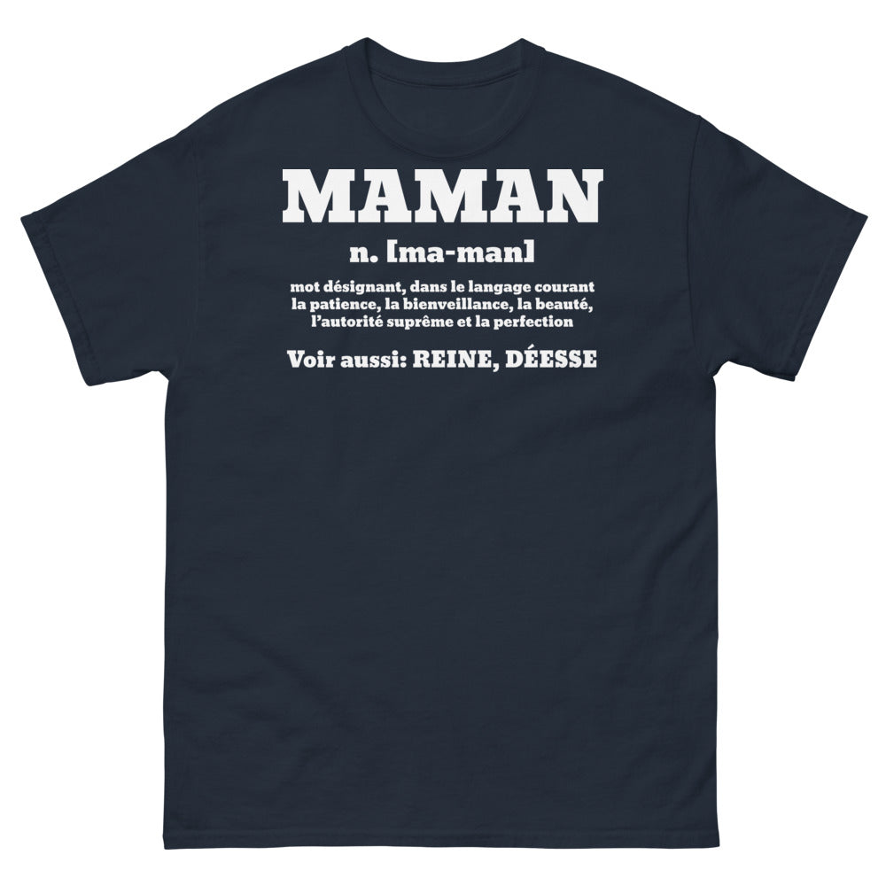 T-shirt Maman marine face - Patience et Bienveillance incarnées