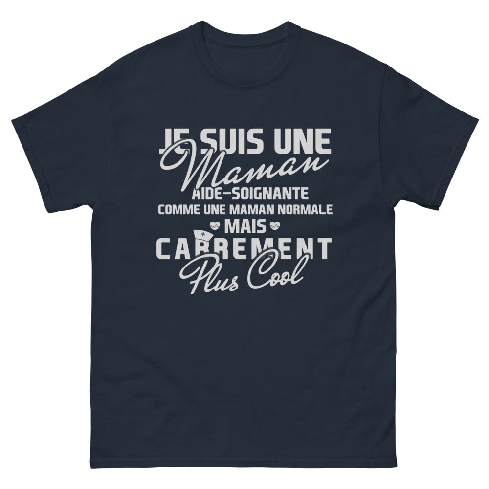 T-shirt maman aide-soignante marine - plus cool