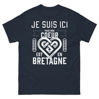 Thumbnail for T-shirt Bretagne marine - coeur en Bretagne