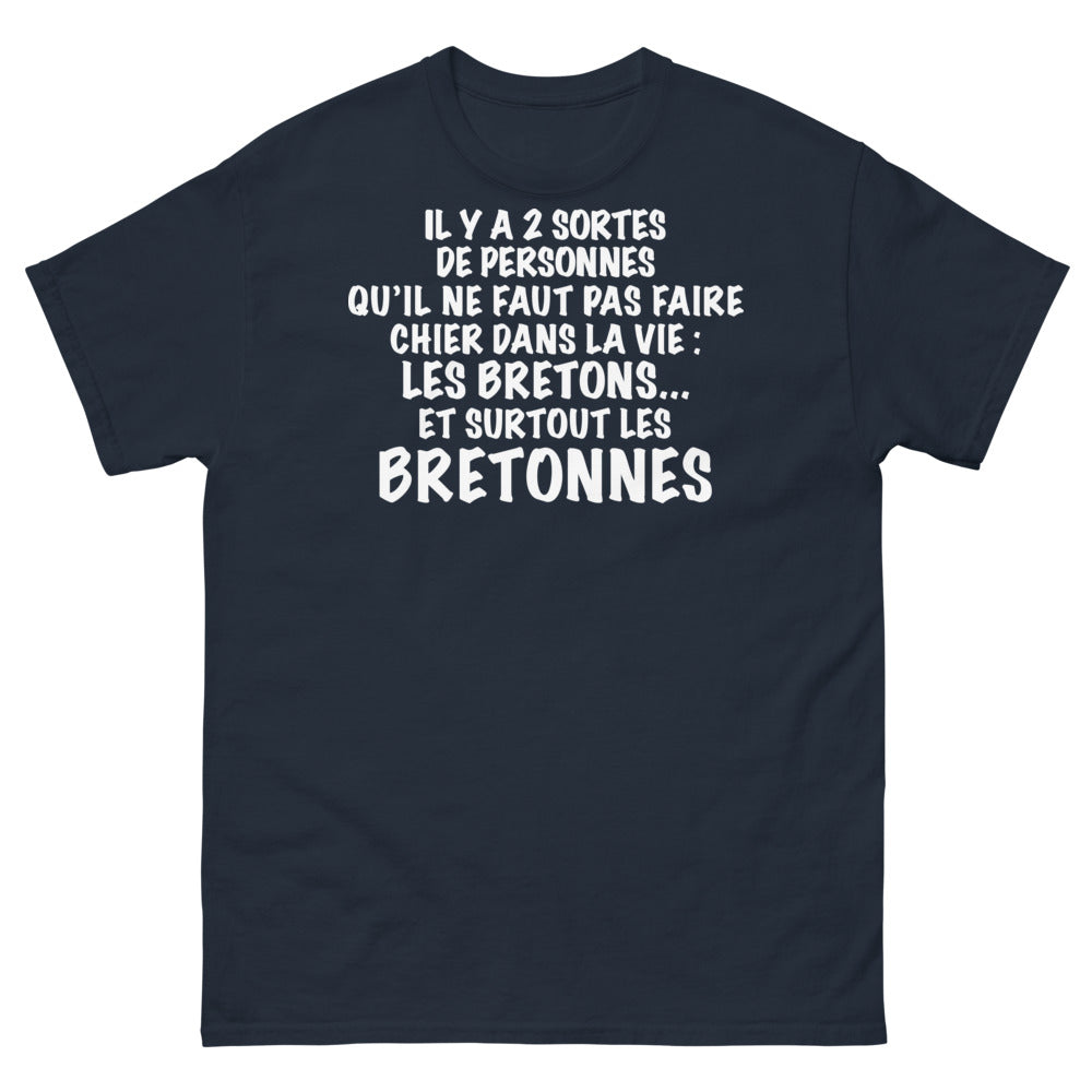 T-shirt Breton marine - Ne faites pas chier les Bretons
