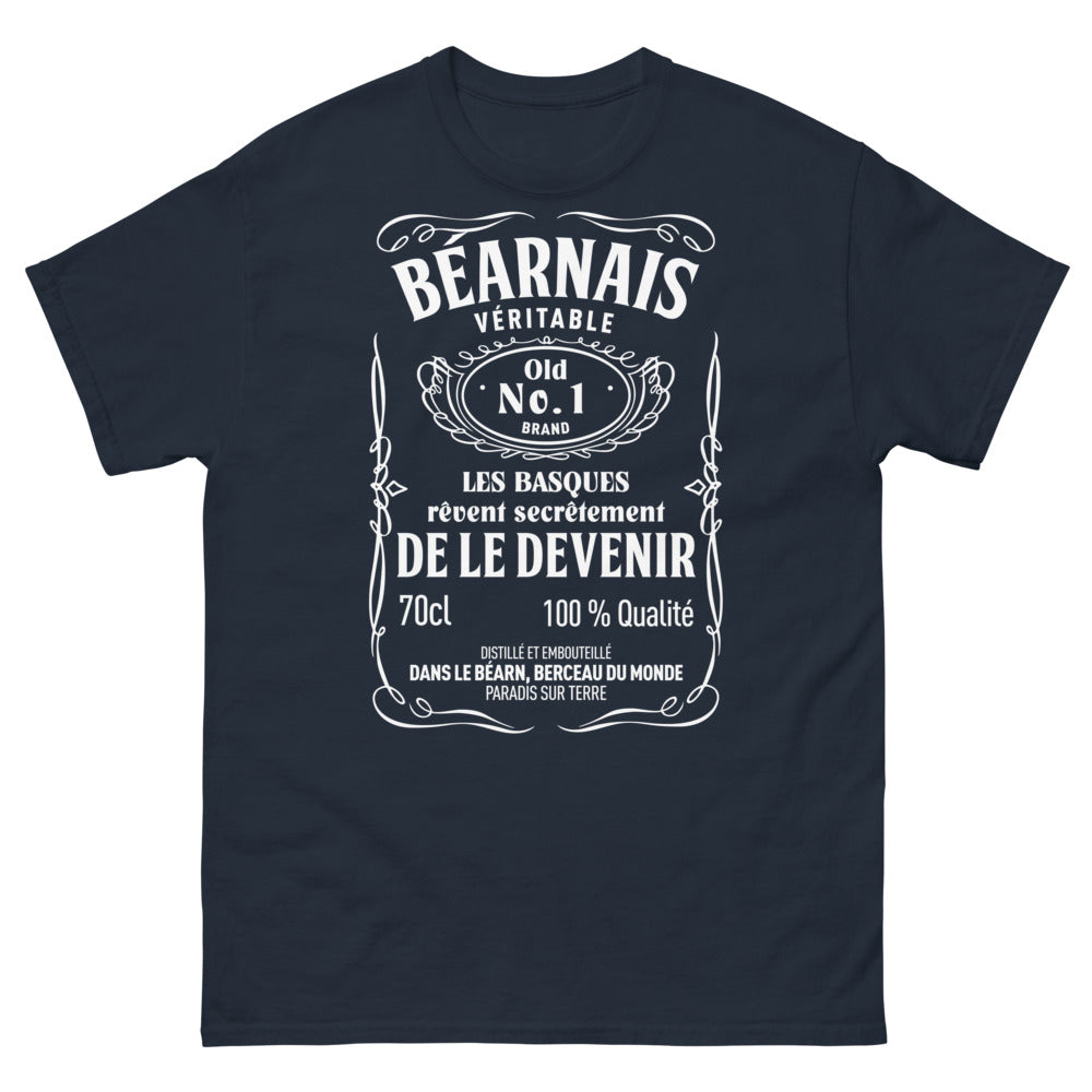 T-shirt Béarnais marine - clin d'œil Basques, humour et fierté