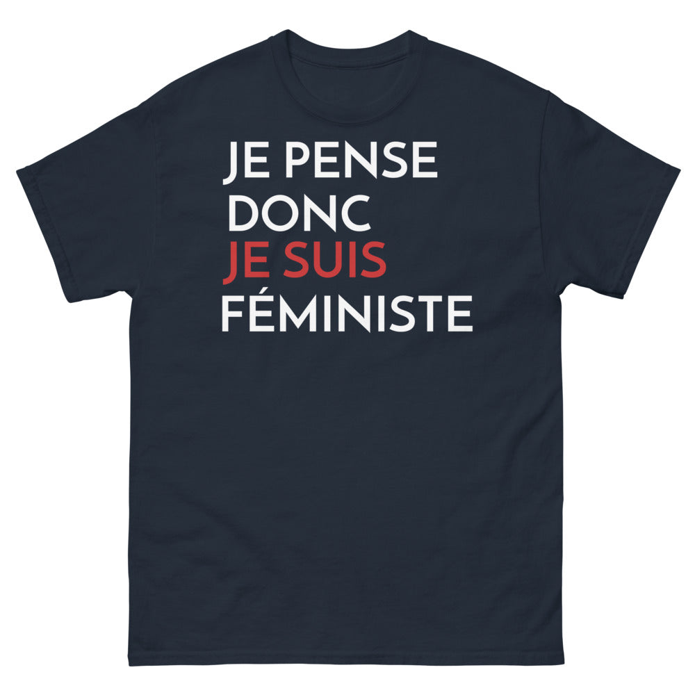T-shirt Égalité noir dos - Je pense donc je suis féministe