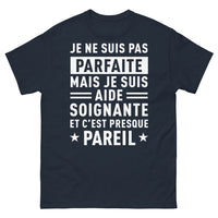Thumbnail for T-shirt aide-soignante marine - je ne suis pas parfaite