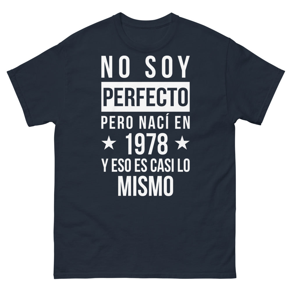 T-shirt Nostalgie années 70 marine - né en 1978, presque parfait