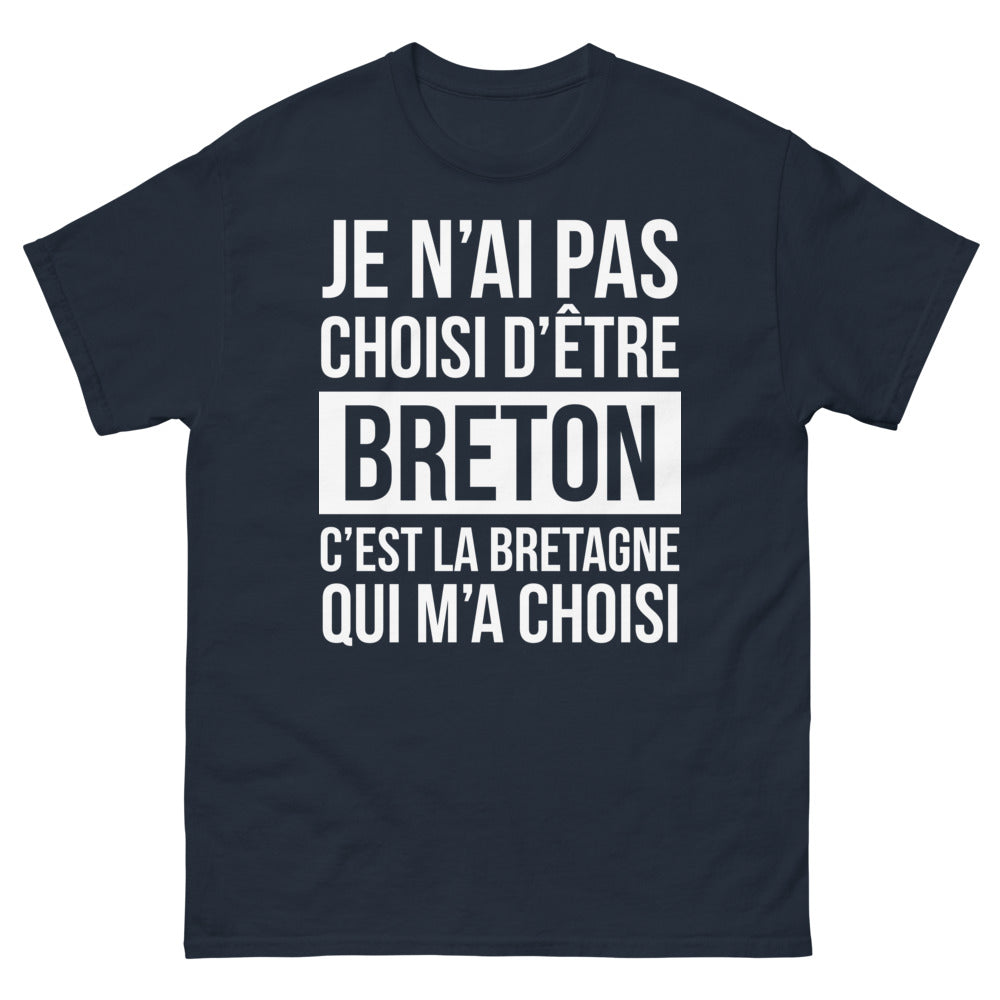 T-shirt Bretagne marine - je n'ai pas choisi d'être breton