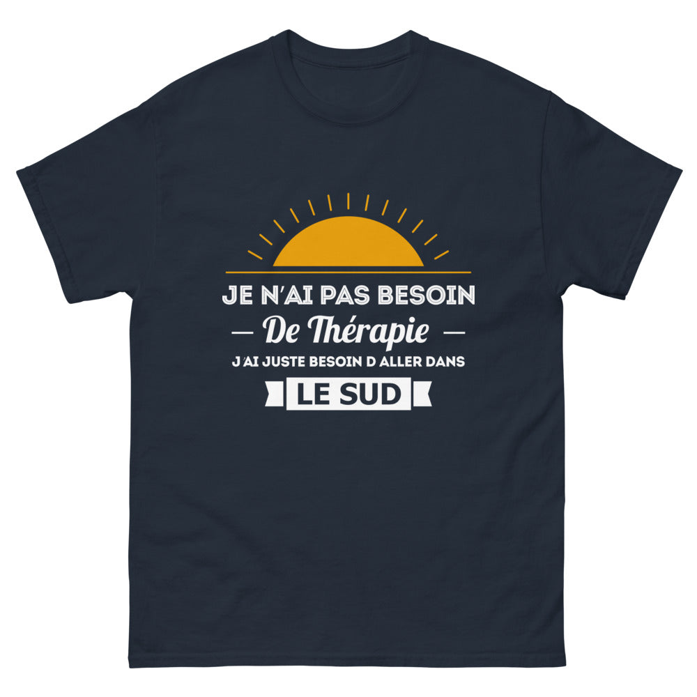 T-shirt Sud noir dos - j'ai juste besoin d'aller dans le Sud