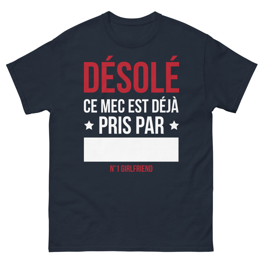 T-shirt Île-de-France marine face - amour et humour