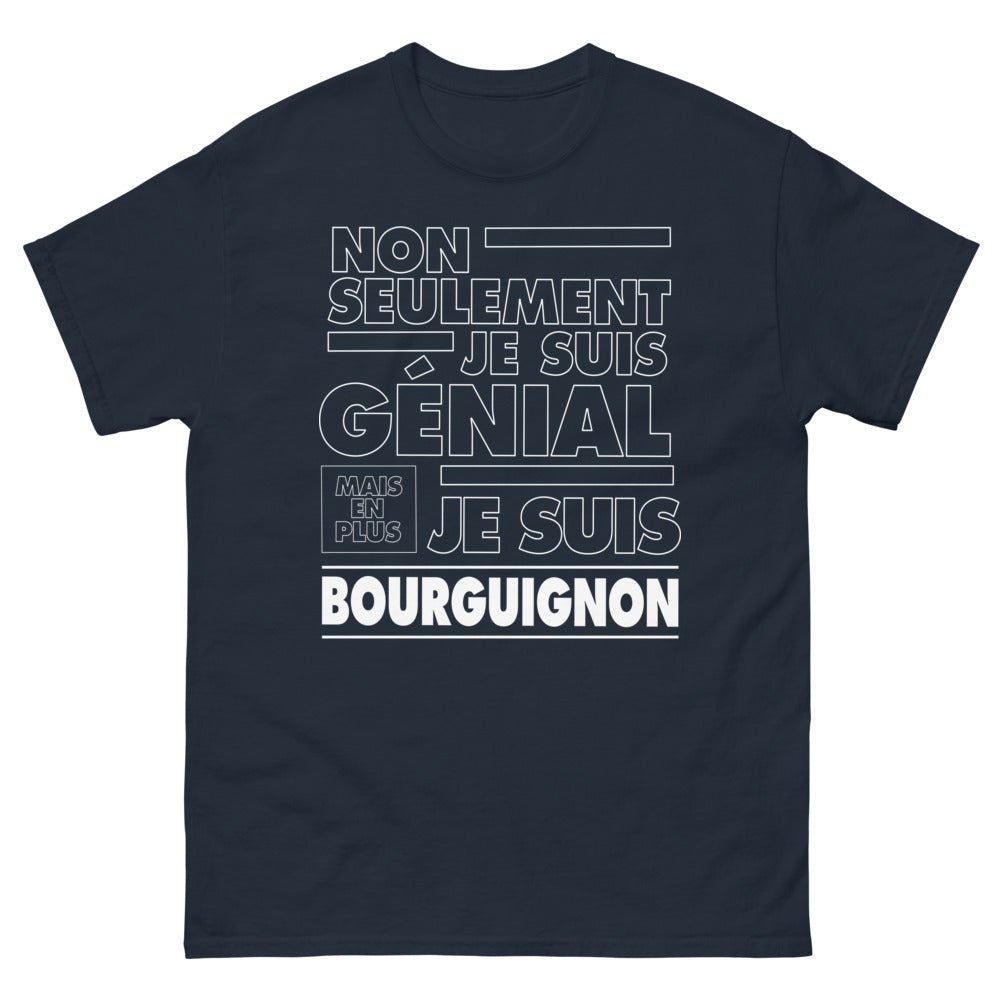 T-shirt Bourgogne marine - humour et terroir bourguignon