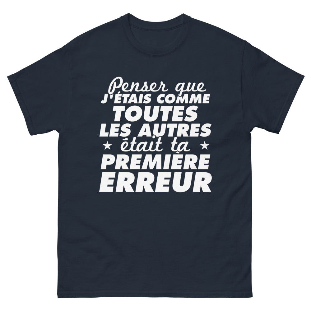 T-shirt sombre marine - ta première erreur