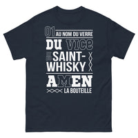 Thumbnail for T-shirt Whisky marine - Au nom du verre, du vice et du Saint Whisky, amen