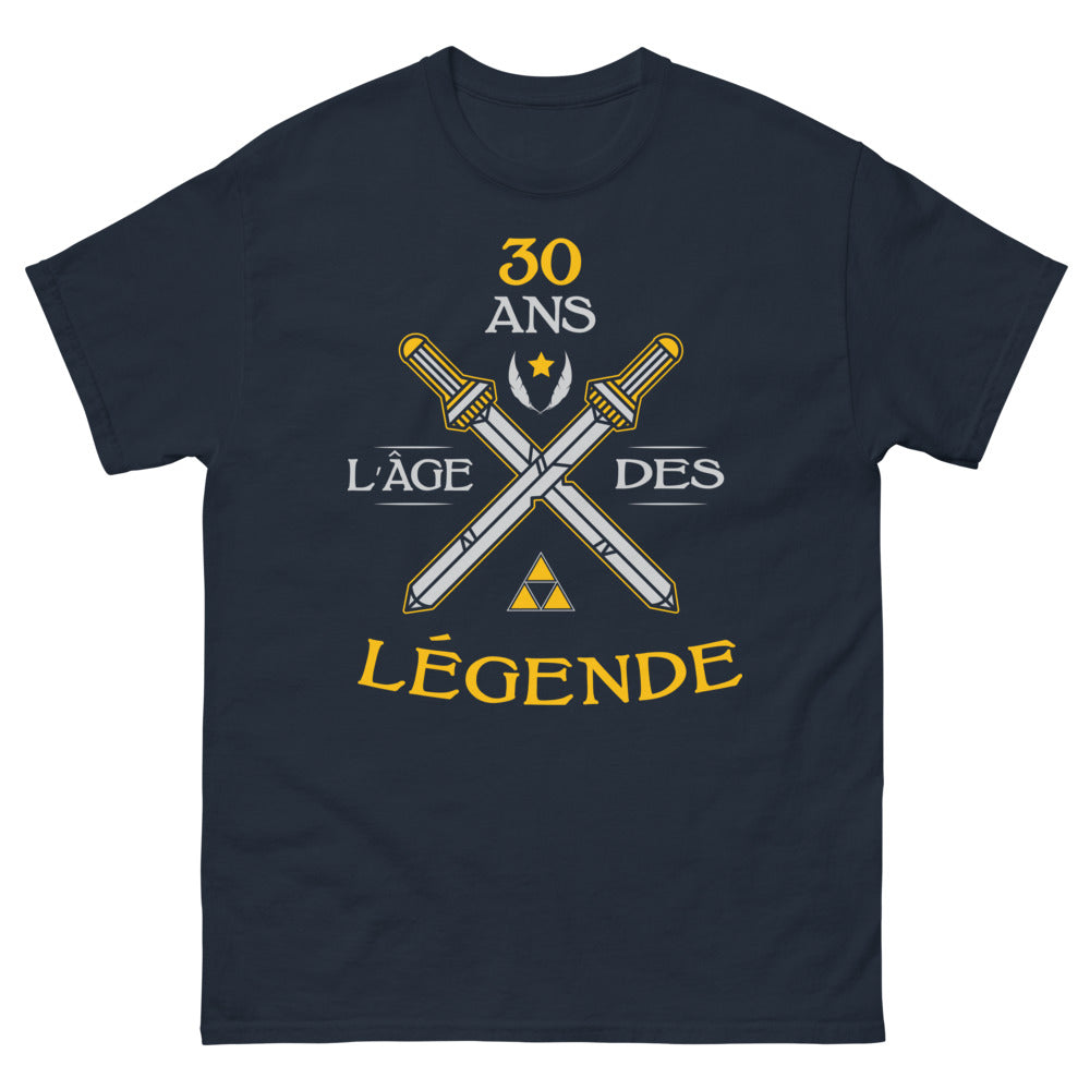 T-shirt années 90 marine - 30 ans, l'âge des légendes