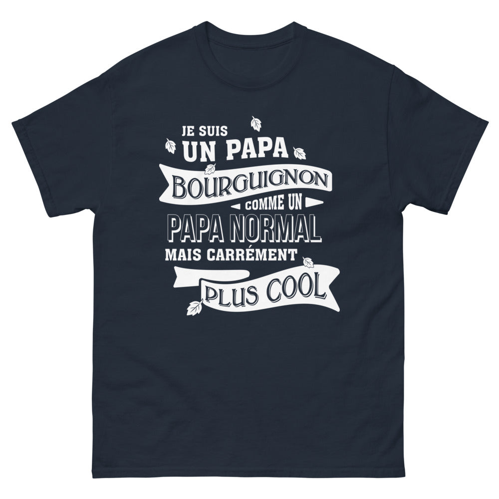 T-shirt Bourgogne marine - Papa bourguignon chic et cool