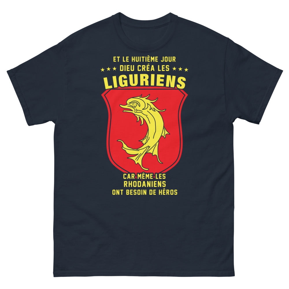 T-shirt Ligurien bleu marine - hommage héroïque