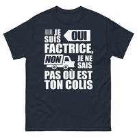 Thumbnail for T-shirt factrice marine face - Je suis factrice