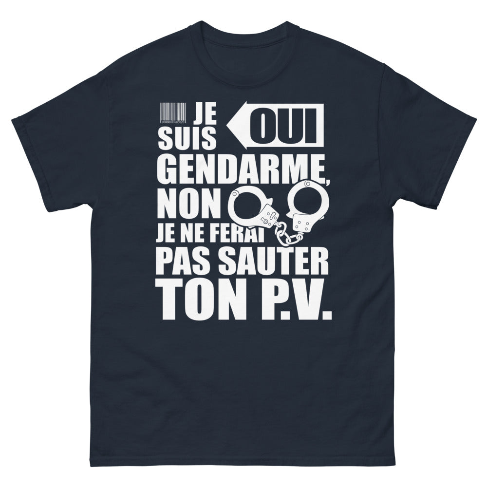 T-shirt gendarme marine - Je ne ferai pas sauter ton PV