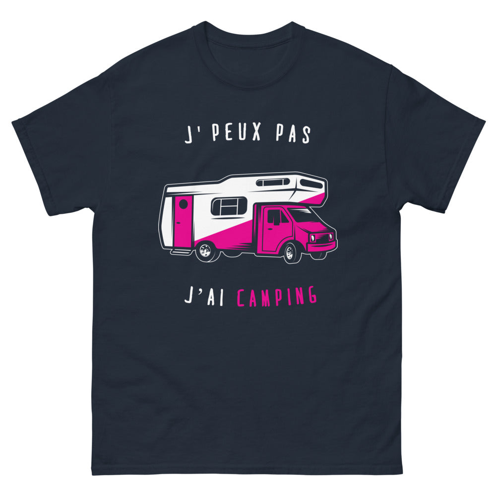 T-shirt camping marine - je peux pas, j'ai camping