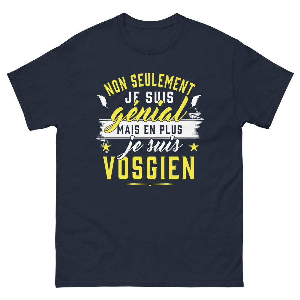 T-shirt Vosges marine - mais en plus je suis vosgien
