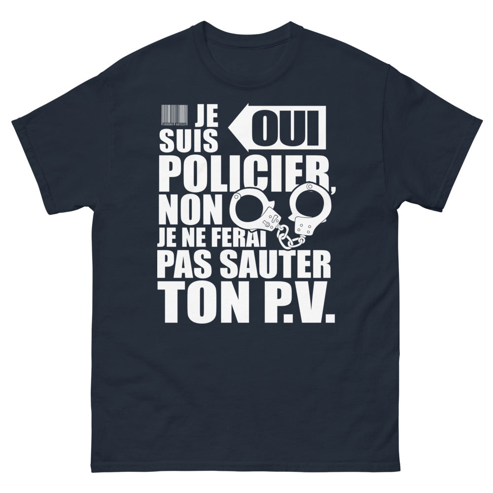 T-shirt Policier humour marine - Je suis Oui
