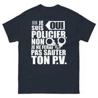 Thumbnail for T-shirt Policier humour marine - Je suis Oui