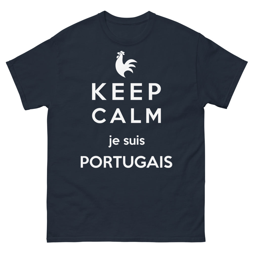 T-shirt portugais marine - Keep Calm Je suis Portugais