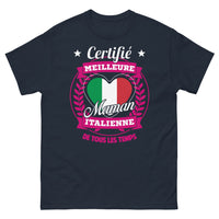 Thumbnail for T-shirt Italie marine - Meilleure maman italienne