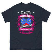 Thumbnail for T-shirt Réunion marine - meilleure maman réunionnaise
