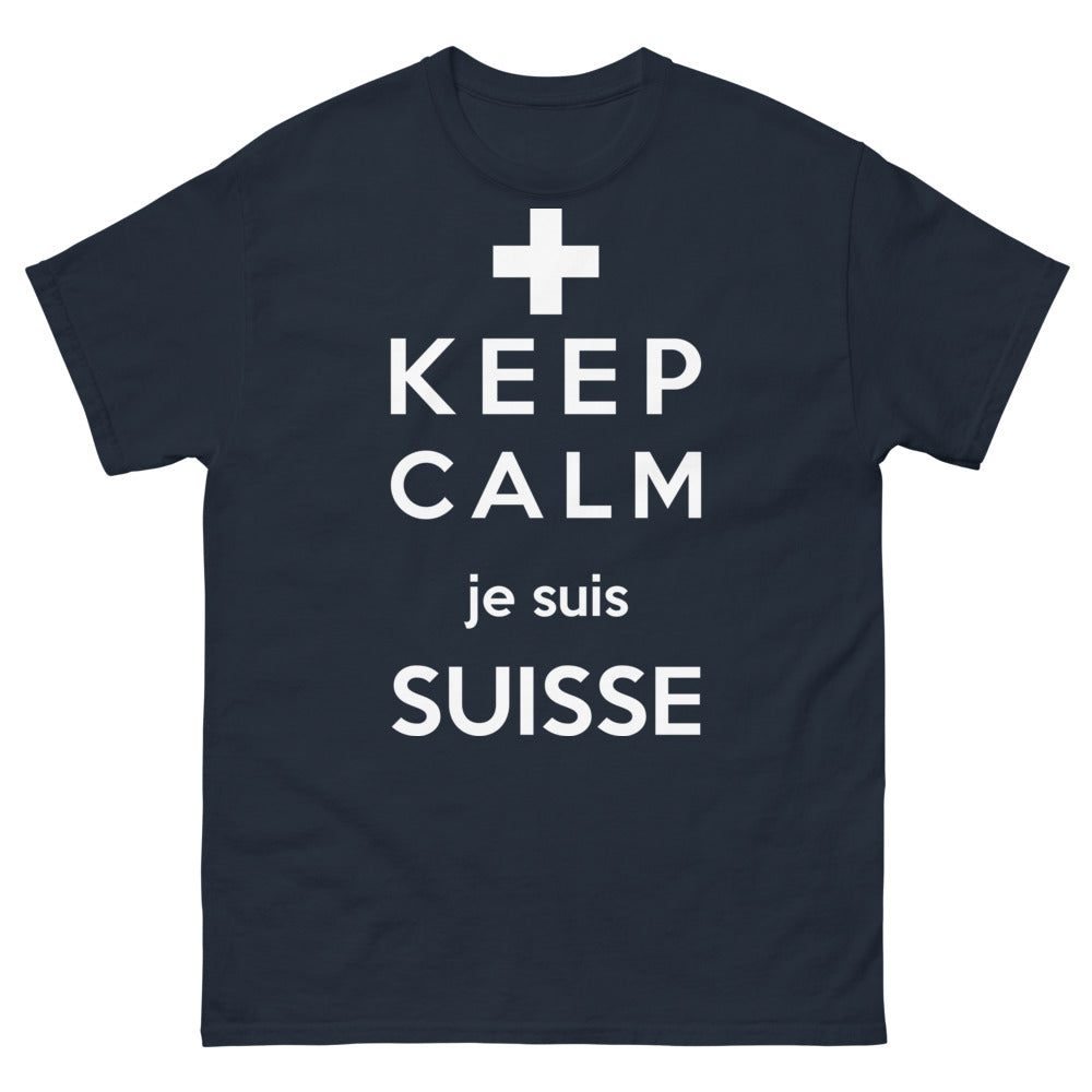 T-shirt Suisse marine - Keep Calm Je Suis Suisse