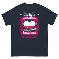 Thumbnail for T-shirt polonaise marine - Meilleure maman polonaise - tous les temps