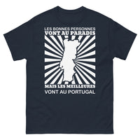 Thumbnail for T-shirt Portugal noir dos - slogan drôle et vintage