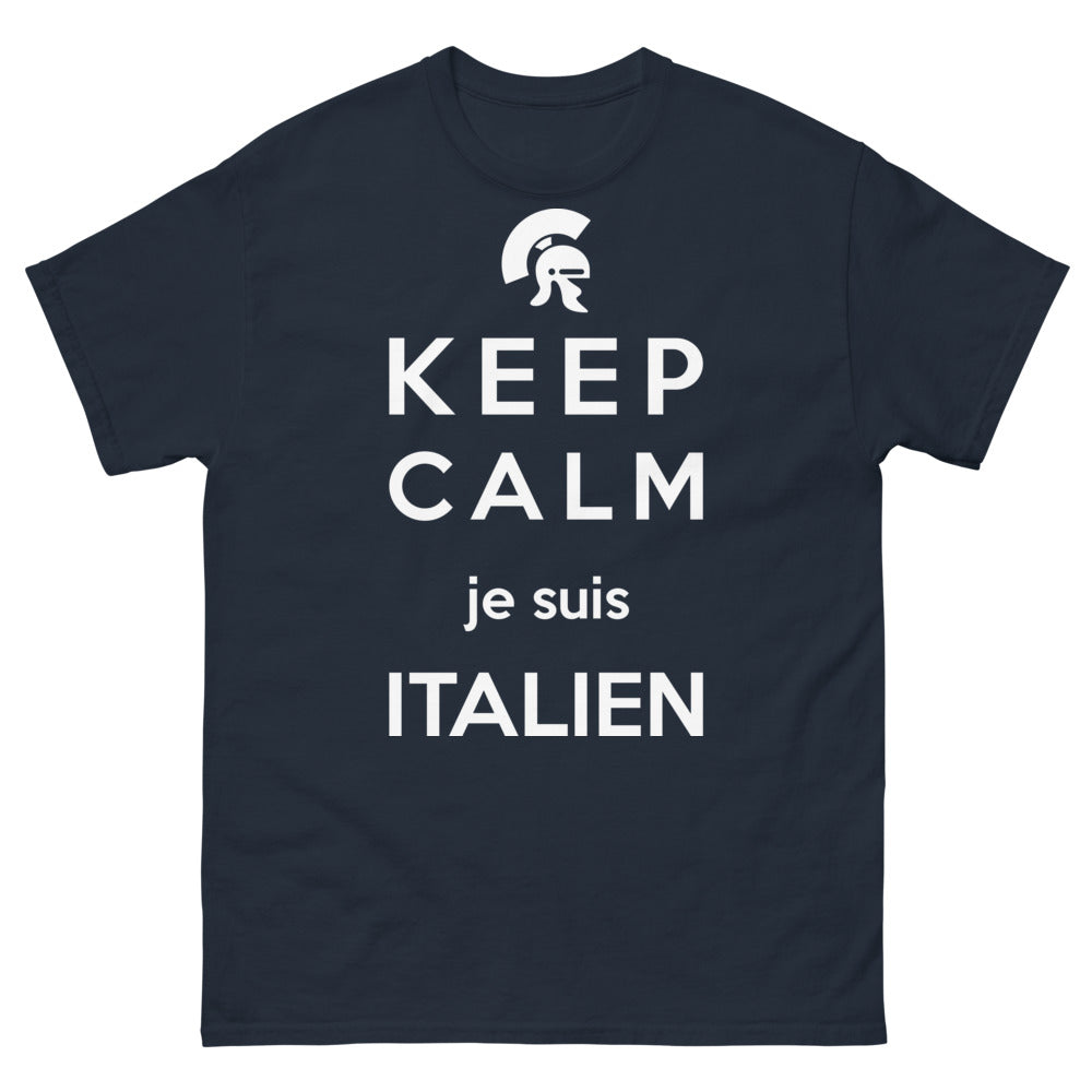 T-shirt Italien marine - Keep Calm Je Suis Italien