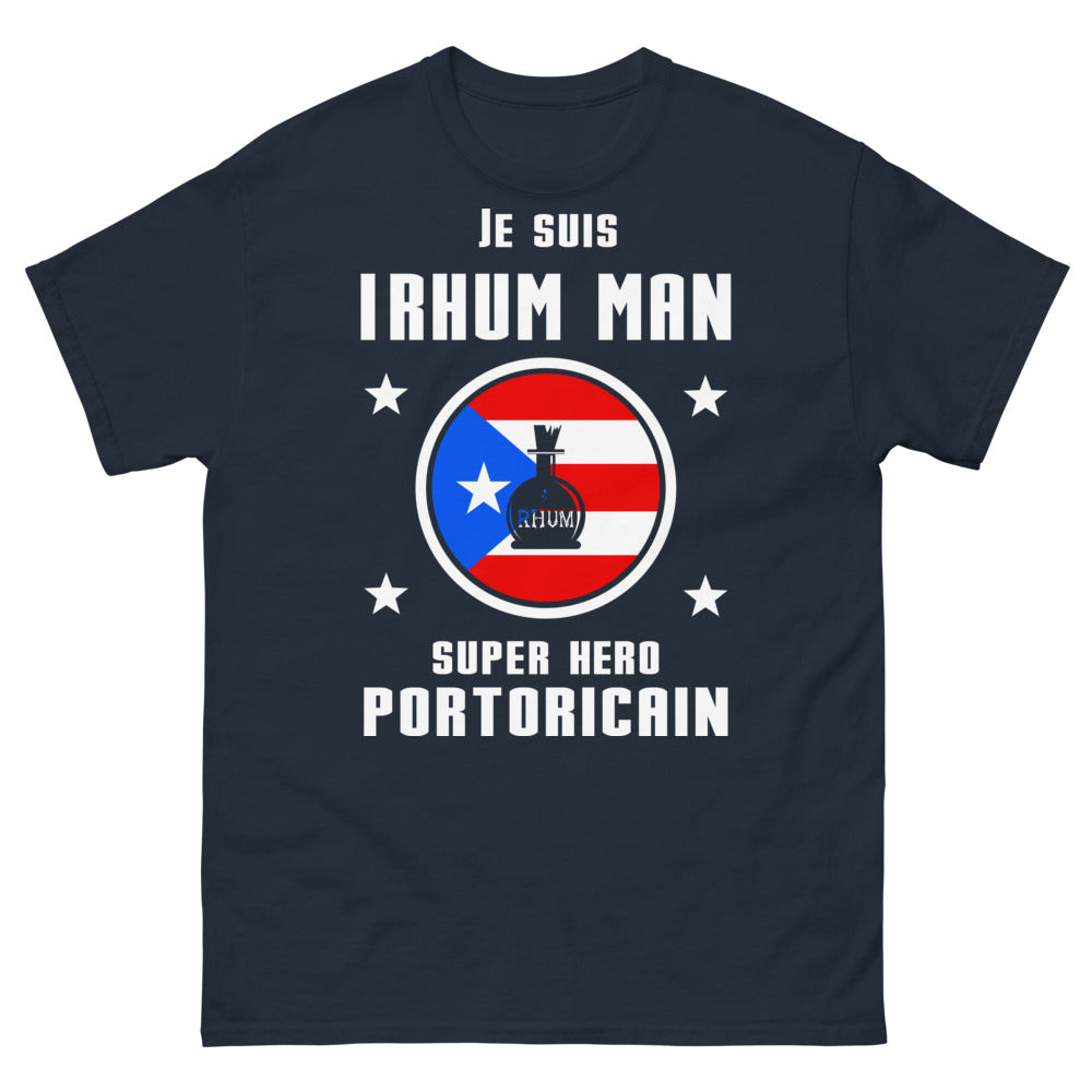 T-shirt Portoricain marine - Je suis Rhum Man