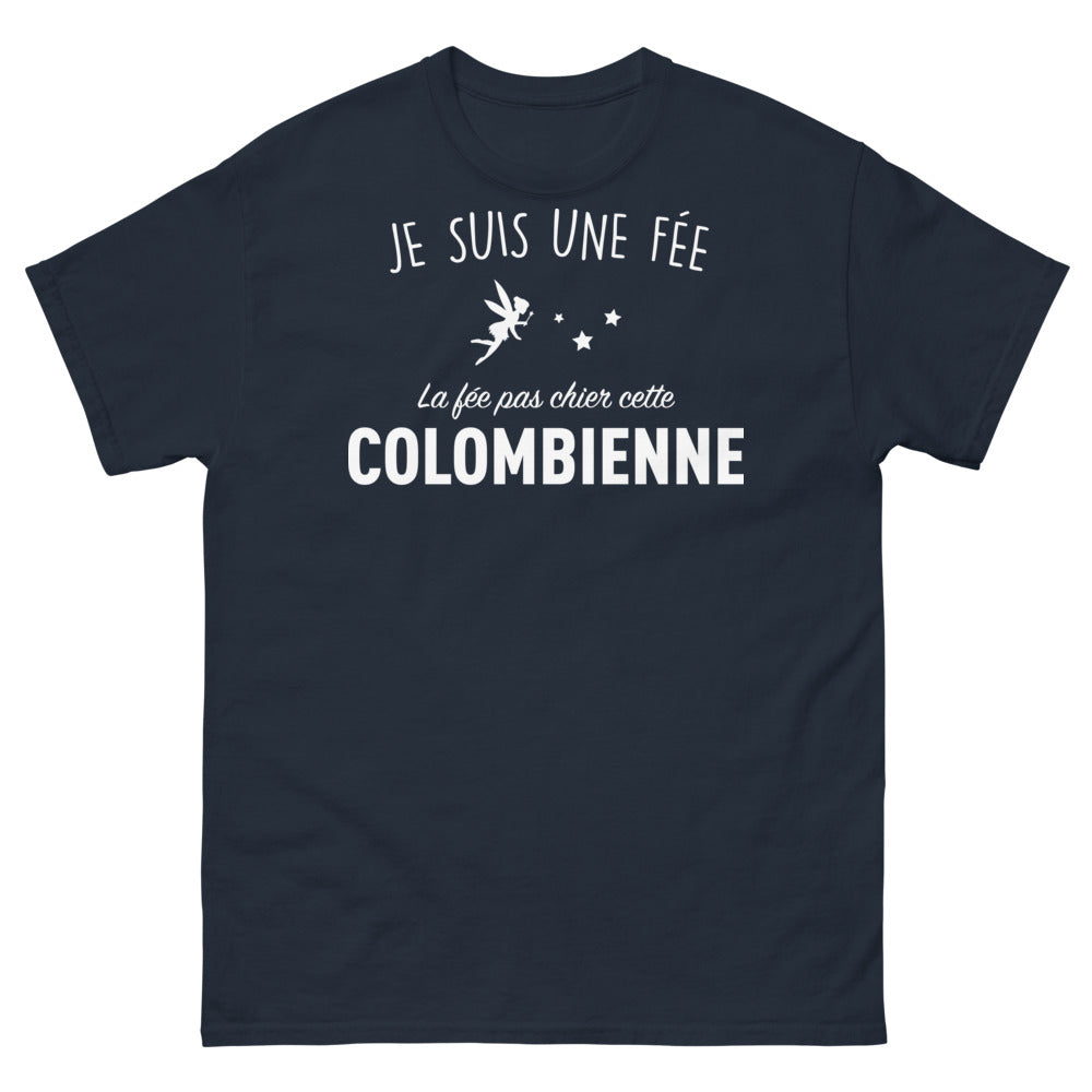 T-shirt Colombienne féérique marine - Je suis une fée, la fée pas chier cette Colombienne