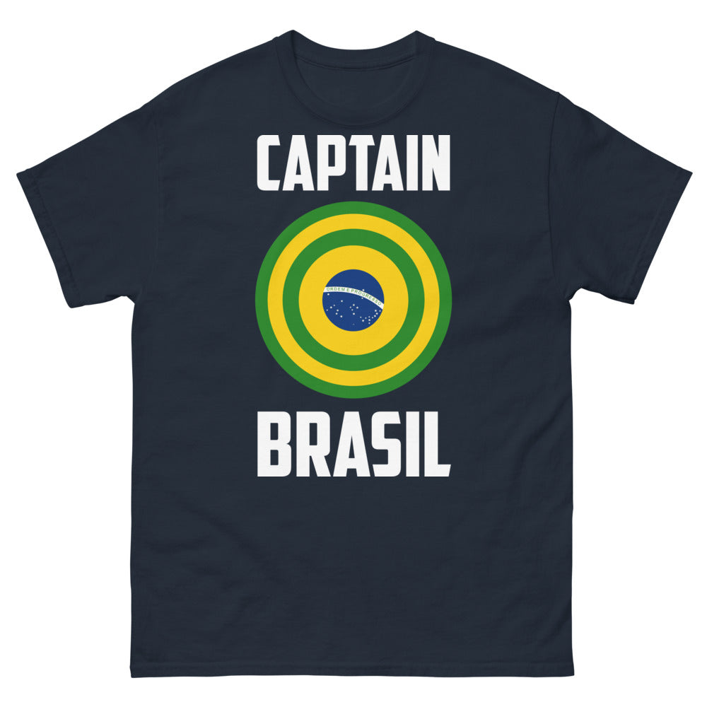 T-shirt Brésil bleu marine - design discret et fier