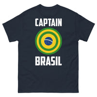 Thumbnail for T-shirt Brésil bleu marine - design discret et fier