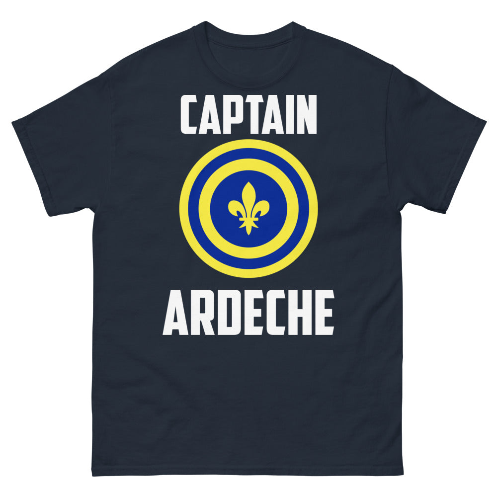T-shirt Ardèche marine - Captain Ardèche, fierté ardéchoise