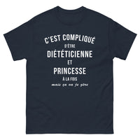 Thumbnail for T-shirt Diététicienne & Princesse marine - défi réussi avec style
