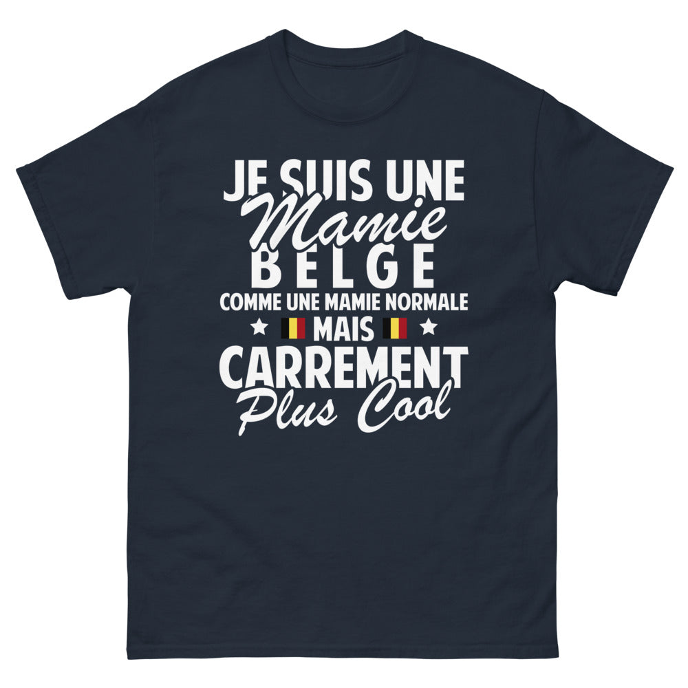 T-shirt Mamie Belge bleu marine - Je suis une Mamie Belge