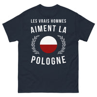 Thumbnail for T-shirt Pologne marine - Les vrais hommes aiment la Pologne