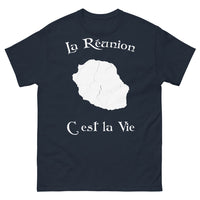 Thumbnail for T-shirt La Réunion bleu marine - design sombre