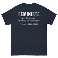 Thumbnail for T-shirt Féministe marine - force et charisme
