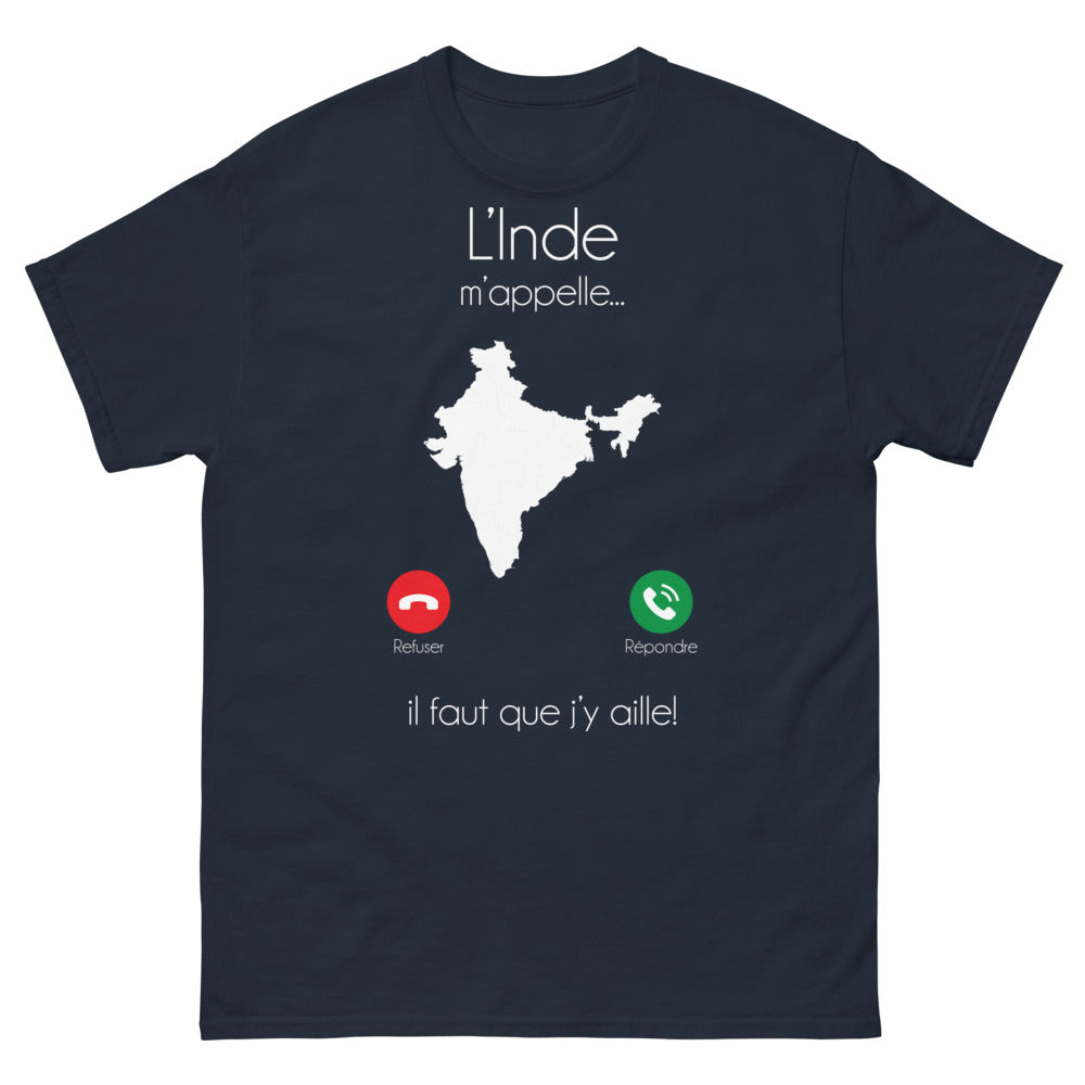T-shirt Inde marine - L'Inde m'appelle