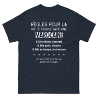 Thumbnail for T-shirt vie de couple avec une Marocaine marine - humour et tendresse