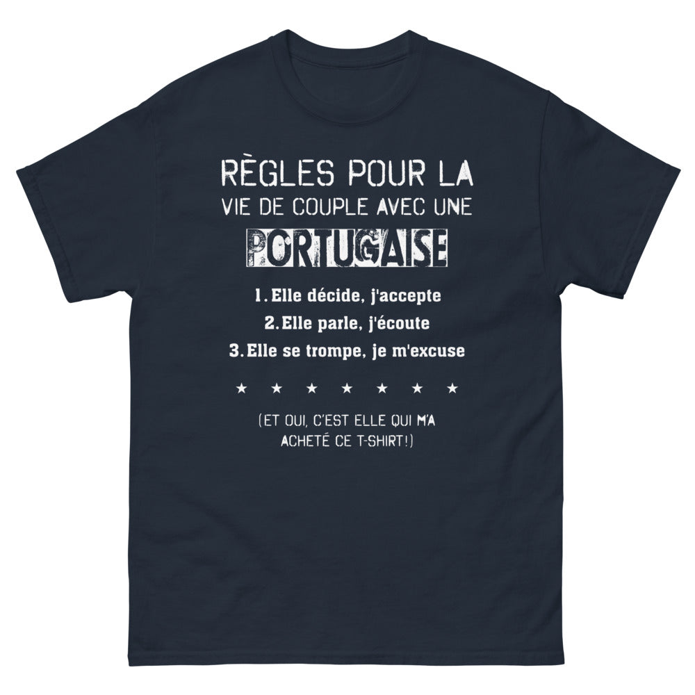 T-shirt Portugaise marine - Règles pour la Vie de Couple