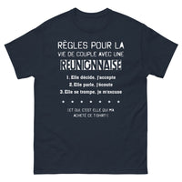 Thumbnail for T-shirt Réunionnaise marine - Règles pour la vie de couple