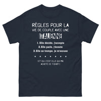 Thumbnail for T-shirt Italie marine - règles à deux, à l’italienne