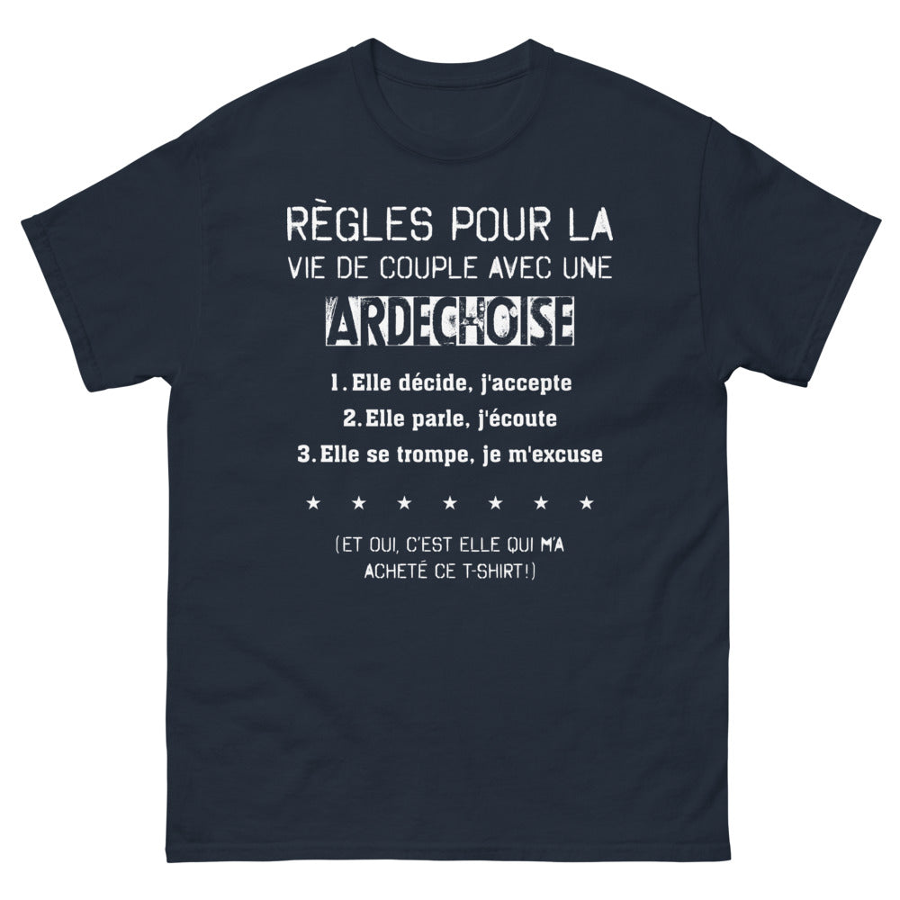 T-shirt Ardéchoise marine - Règles de Vie