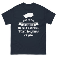 Thumbnail for T-shirt Gaspésie marine - Gaspésie vivra toujours en moi
