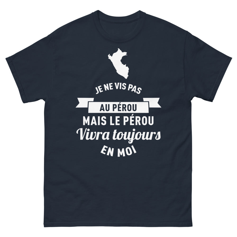 T-shirt Pérou marine - lama des Andes
