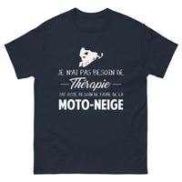 Thumbnail for T-shirt moto-neige bleu marine - humour et passion